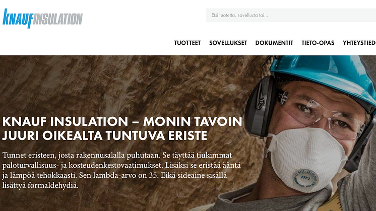 Knauf Insulation lanseeraa uuden suomalaisen verkkosivuston