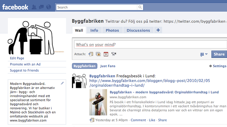 Byggfabriken på Facebook