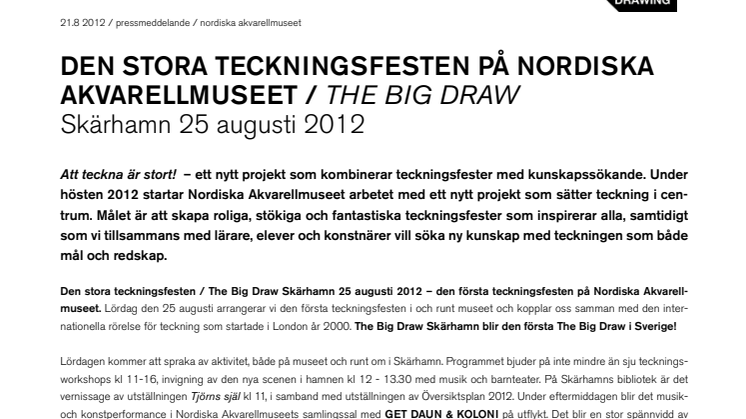 Den stora teckningsfesten Skärhamn / The Big Draw - första i Sverige!