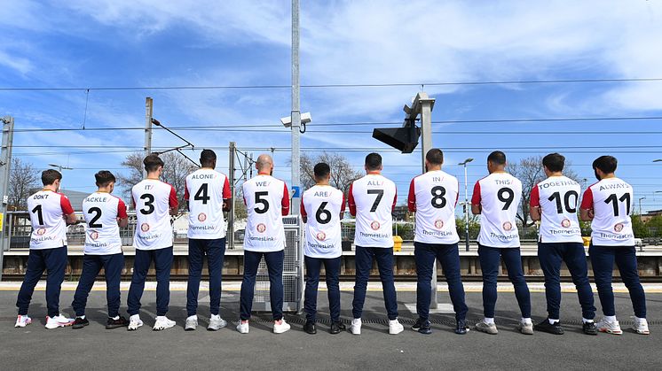 Stevenage FC and Thameslink are encouraging youngsters to attend sporting events in their area - helping to combat mental health issues. More images below.