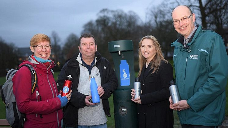 Sarah Irving, Refill Regional Coordinator, Councillor Alan Quinn, Cabinet Member for the Environment, Bury Council, Michelle Lynch, Principal Officer – Sustainable Consumption and Production at Greater Manchester Combined Authority and Chris Matthews