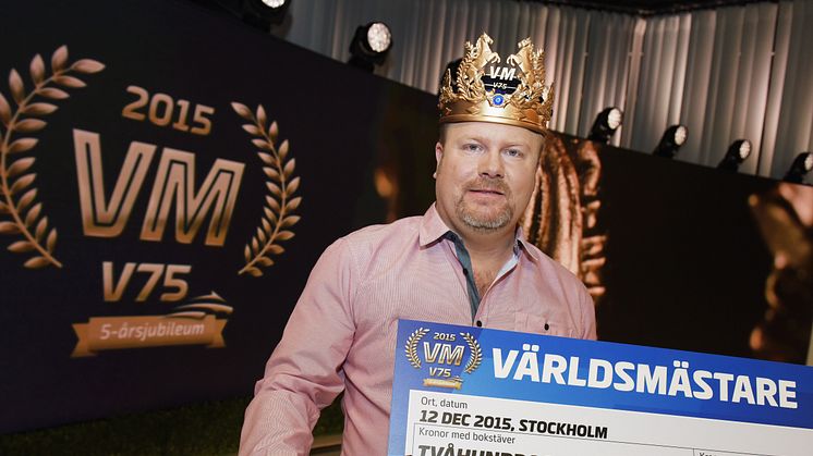 ​​Årets världsmästare i V75 är Magnus Strömsten