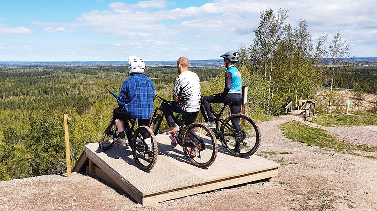 Startplatsen för den svarta banan, från toppen av Kvarntorpshögen.