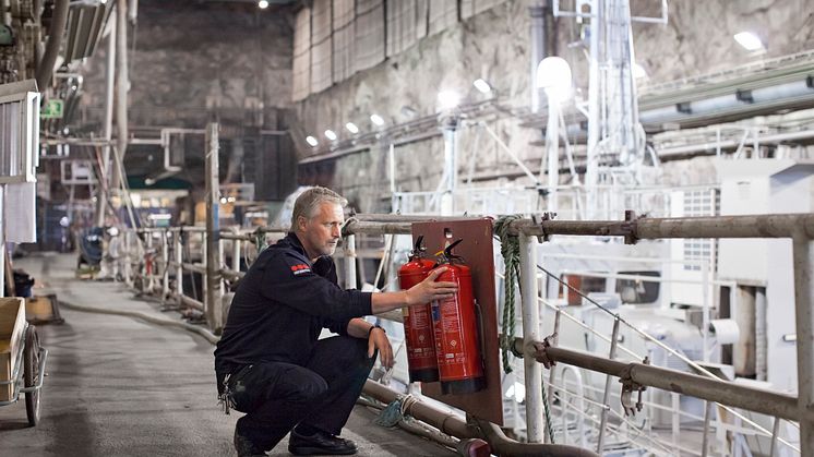 Securitas ansvarar för underhållsservice av brandskyddsutrustning i Region Värmland. Foto: Securitas Sverige AB.