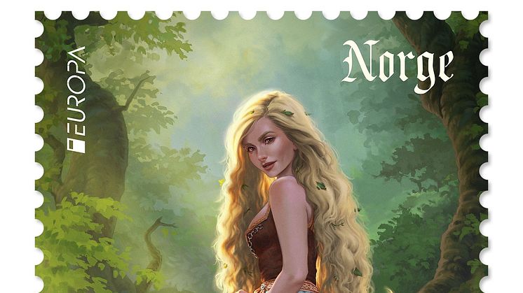 En vakker hulder og et skummelt troll er motiver på frimerkene Posten gir ut 22. april med tema eventyr og sagn.  Frimerker med samme tema gis ut av de fleste europeiske postselskapene i 2022