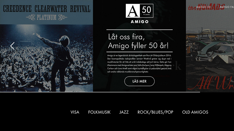 Amigo fyller 50 år och firar med jubileumshemsida och nya releaser