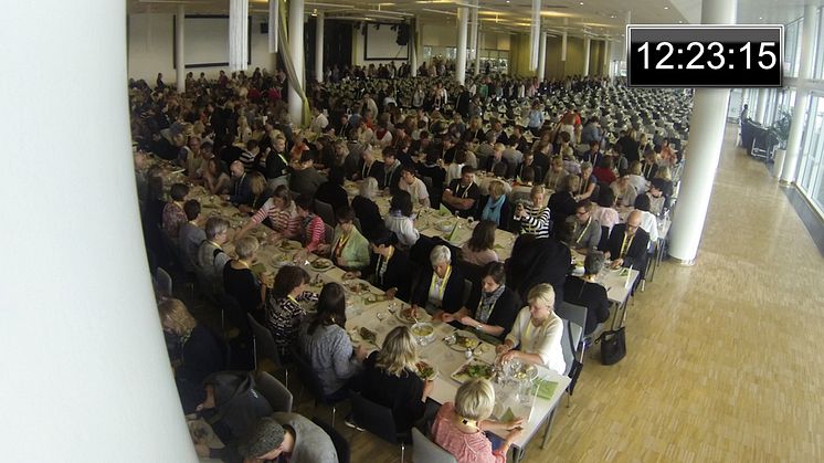 Time lapse video från Svenska Demensdagarnas lunch för 1500 personer