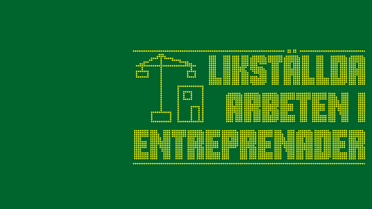 Likställda arbeten i entreprenader