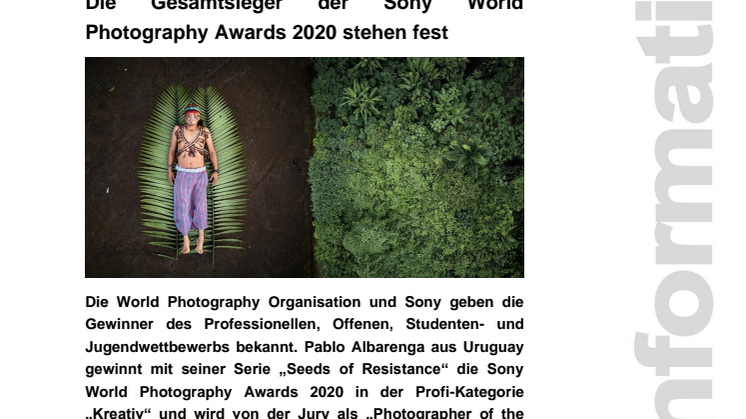 Die Gesamtsieger der Sony World Photography Awards 2020 stehen fest