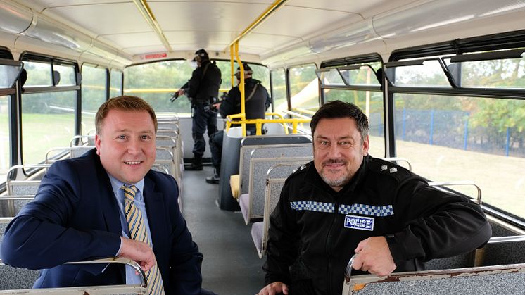 (L-R) Stephen King GNE and Inspector Karl Brown, of Cleveland and Durham Specialist Operations Unit