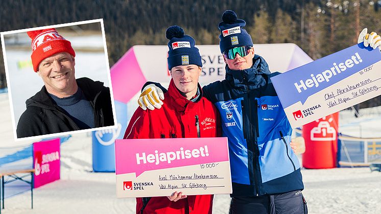 Johan Öljemark, ordförande i Väst Alpin (lilla bilden) är tacksam för möjligheten att satsa mer på fartträning  för klubbens barn och ungdomar.