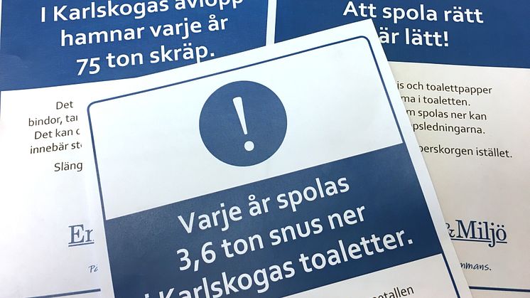 Dekaler med lokala fakta ska minska mängden skräp som spolas ner varje dag.