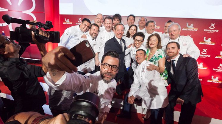 Stjärnspackad selfie