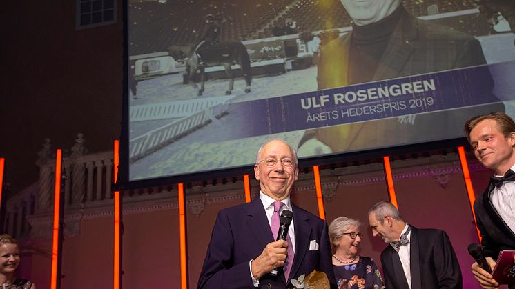 Ulf Rosengren tilldelades juryns hederspris på Ryttargalan på onsdagskvällen. Foto: Roland Thunholm