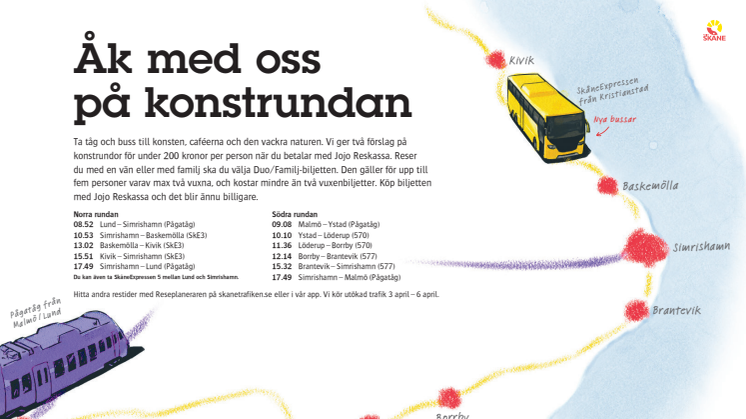 Skånetrafiken erbjuder fler bussturer och temabussar i påsk