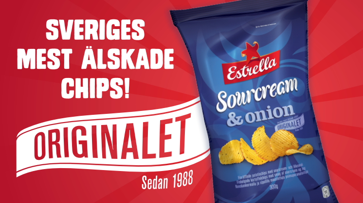 Estrella Sourcream & onionchips – Originalet – sedan 1988