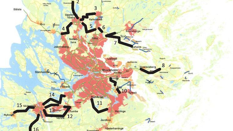 MP presenterar nya cykelleder i 13 kommuner