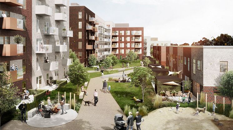 Industriejendomme viger pladsen for 667 moderne lejeboliger på Banemarksvej i Brøndby/Glostrup