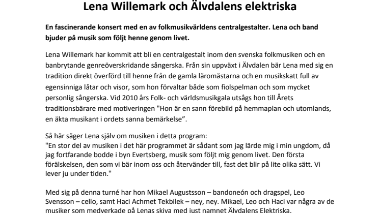 Lena Willemark och Älvdalens elektriska