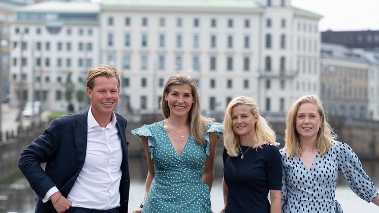 Tom Olander, Elina Åkerlind, Johanna Holmström, Malin Kjällström. Foto: LIVE Reklambyrå.