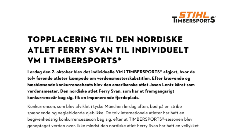 TOPPLACERING TIL DEN NORDISKE ATLET FERRY SVAN TIL INDIVIDUELT VM I TIMBERSPORTS.pdf