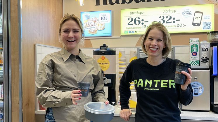Pressbyrån och 7-Eleven satsar på återanvändbara kaffekoppar från Panter och Tingstad 