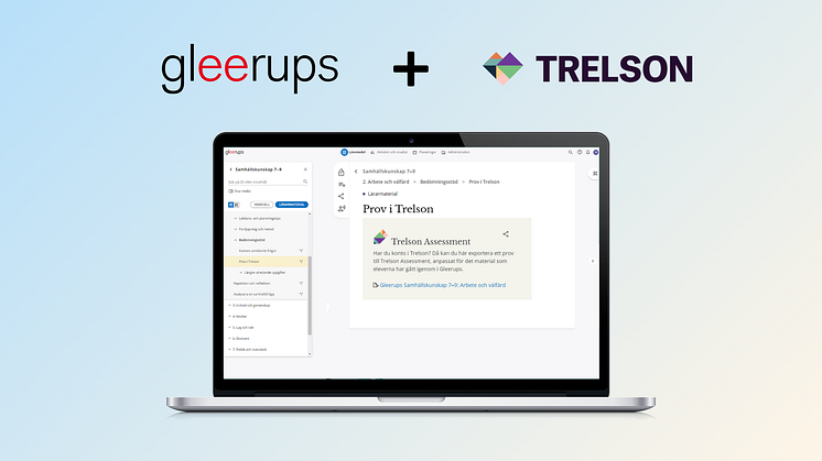 Gleerups och Trelson i nytt samarbete