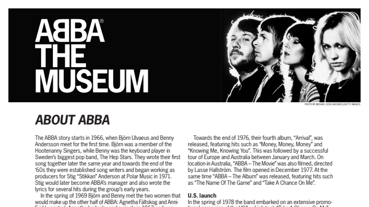 ABBA The Museum: About ABBA