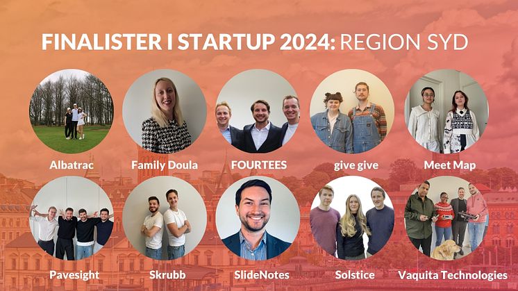 Finalisterna i region Syd i Venture Cup STARTUP 2024!