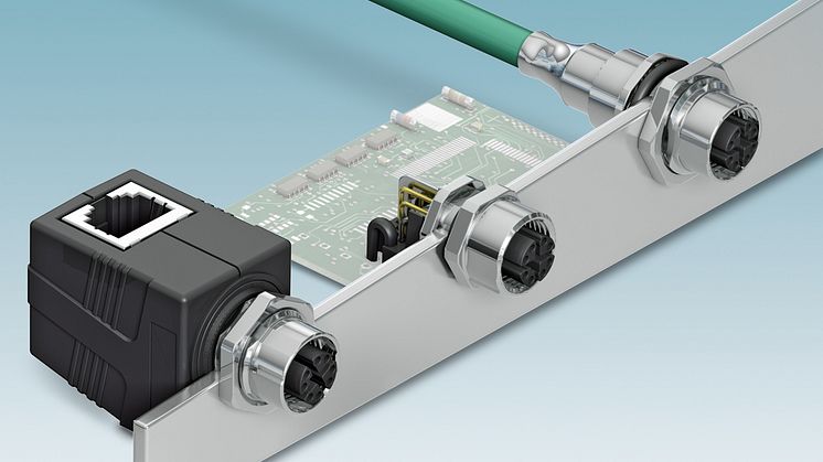New M12 Device Plug Connectors for 10-Gbps Data Transfer