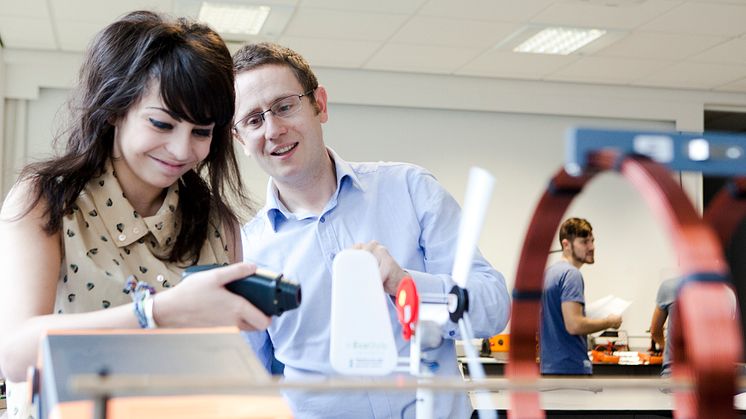 Physics student with Dr Neil Beattie