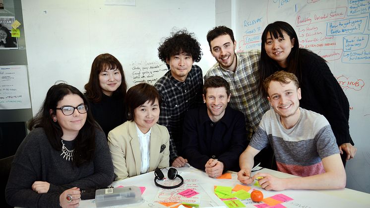 Tsukuba students with Northumbria staff and students 