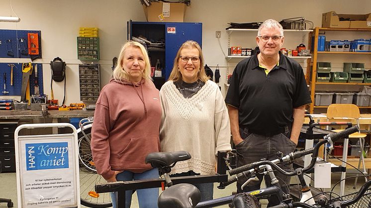 Helena Eriksson, Ann-Christin Nilsson och Sören Vikström från Hamnkompaniet. 