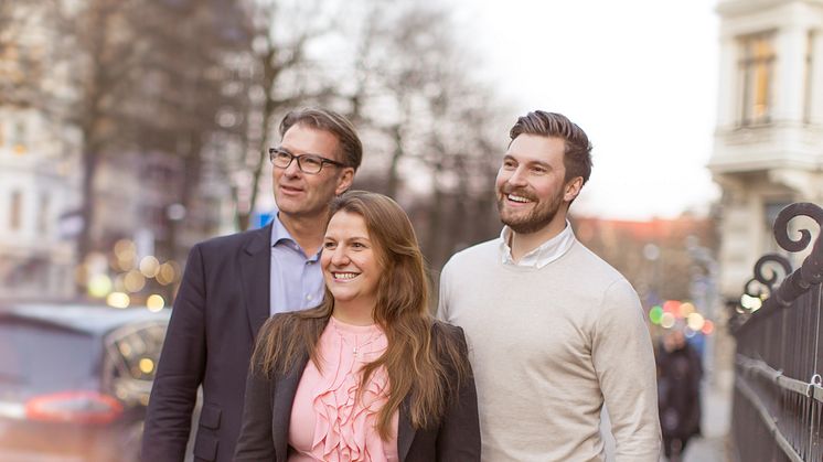 Från vänster: Sten R. Sörensen, VD Cereno Scientific, Klementina Österberg, VD GU Ventures samt Erik Gatenholm, VD och grundare CELLINK. Foto: Ingela Vågsund.