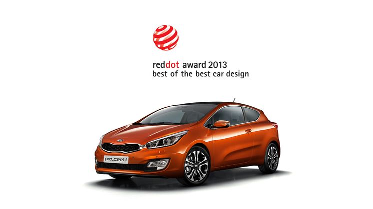 ’red dot’ Award 2013 - Nya Kia pro_cee’d utnämnd till ”Best of the Best”