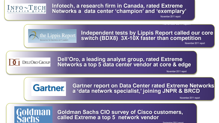 Extreme Networks Analyst Report Update on DC Strategy