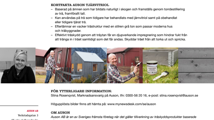 Succéprodukten Auson Tjärvitriol lanseras i mindre storlek för vårens renoveringar