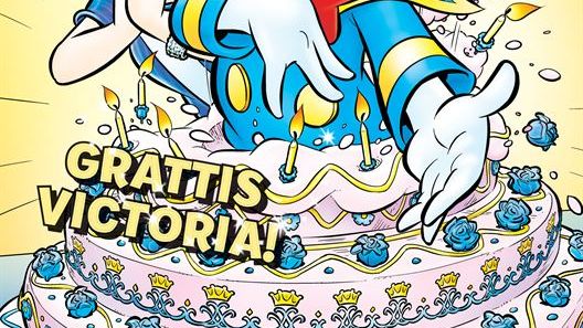 Kronprinsessan Victoria pryder omslaget i senaste Kalle Anka & C:o