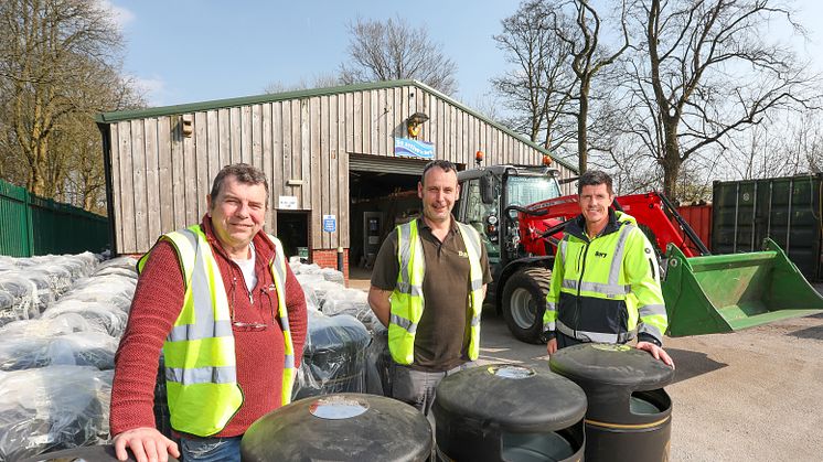 Cllr Alan Quinn with members of the grounds maintenance and street cleaning teams.