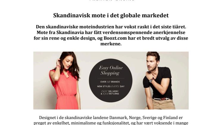 Skandinavisk mote i det globale markedet 