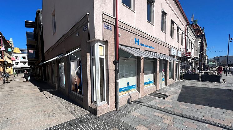 Ny butik vid Stora torg i Halmstad.