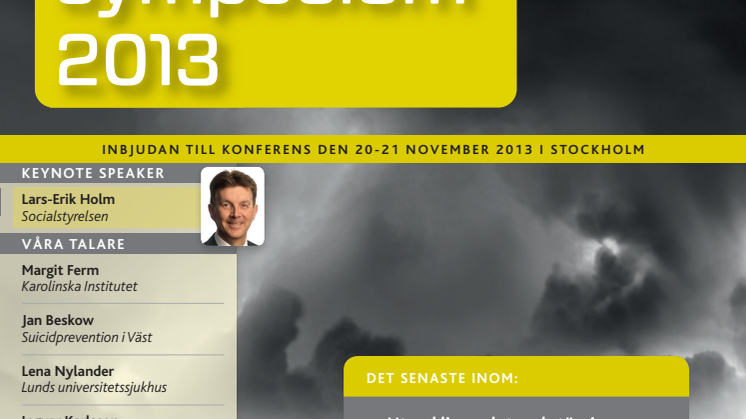 Psykiatrisymposium 2013, konferens i Stockholm 20-21 november