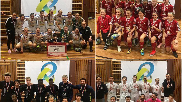 Övre: IFK Uddevalla Futsal  & Stenungsunds IF, Nedre: Vänersborgs IF & Libertà Futsal Club