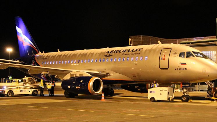 Bild: Ryska Aeroflot är nytt flygbolag på Göteborg Landvetter Airport. Foto: James Price