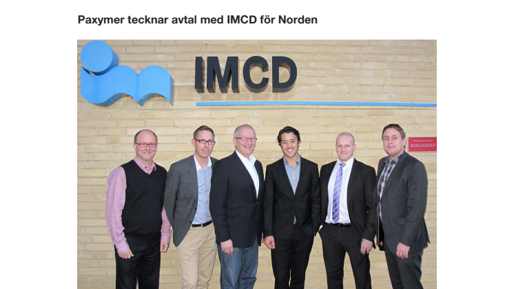 Paxymer tecknar avtal med IMCD för Norden