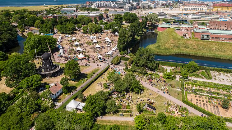 Drönarbild från Malmö Garden Show 2018