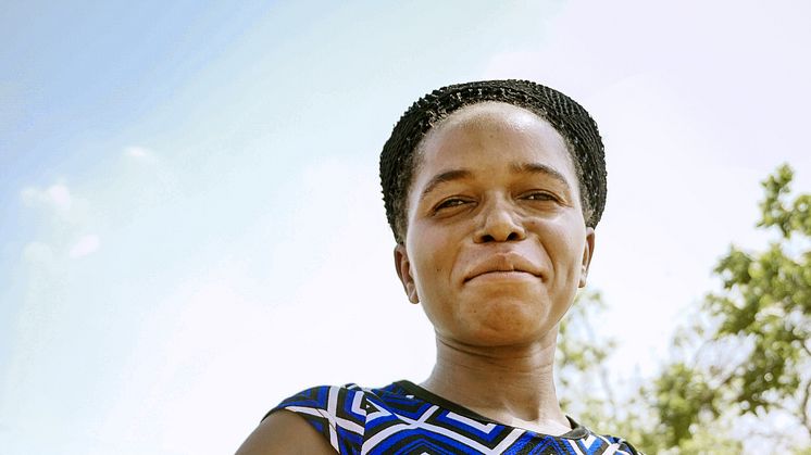 Joyce Hawesa, 29, är småskalig bomullsodlare i byn Mabele, Zambia
