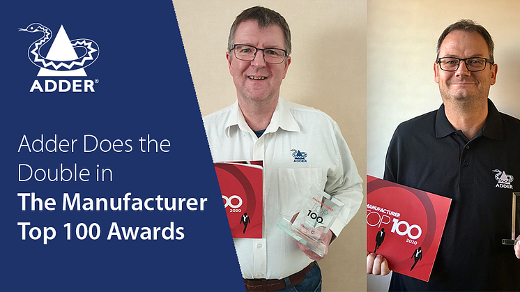 Barry Cathrall and Stuart Mitchell proudly present their Manufacturer Top 100 Awards