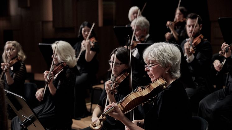 Malmö SymfoniOrkester i konsertsalen i Malmö Live Konserthus