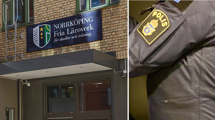 Polisen tränar i verklig skolmiljö hos Norrköping Fria Läroverk